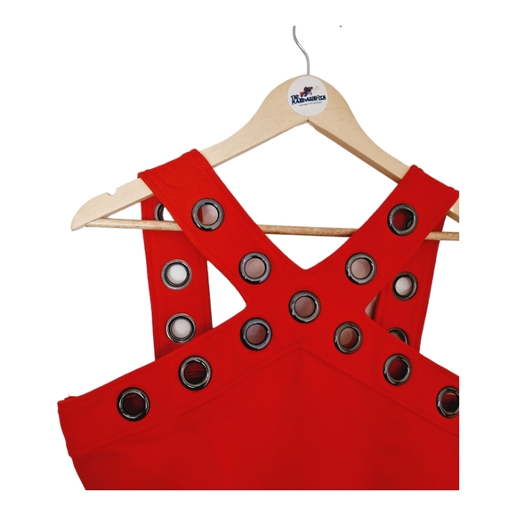 Karen Millen Ponte Eyelet Halter Top - Picture 3 of 3